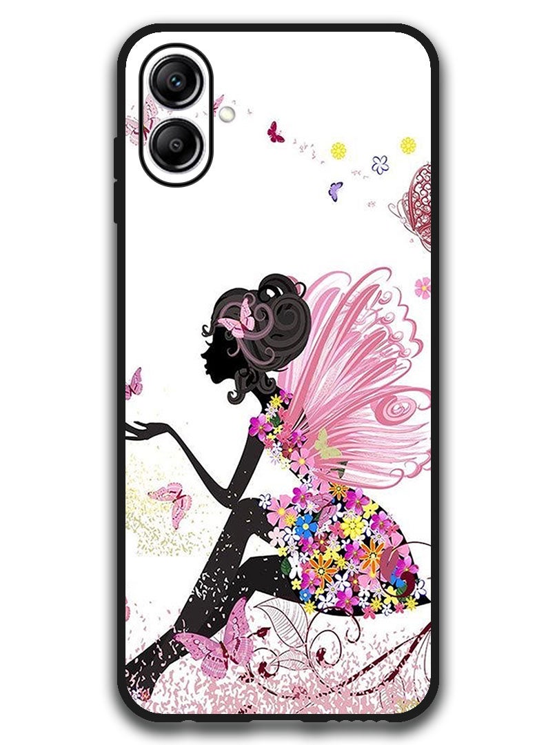 Theodor Case Compatible with Samsung Galaxy A07 6.7 Inch Protection Shockproof Bumper Cover Butterfly Girl - Image 1